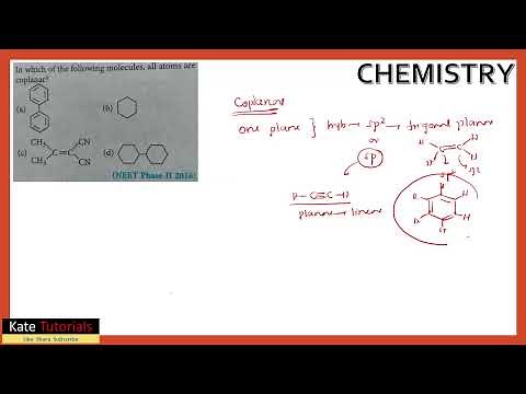 Coplanar Molecules | Hybridization and Planarity | NEET