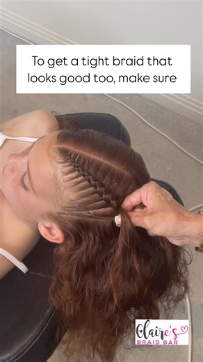 17K views · 84 reactions | ⭐️ Braid Tip from a Pro - to get professional looking tight braids ⭐️#dutchbraids #howtobraid #braidtutorial #braidreels #ukbraider #hairtutorial #hairstyletutorial #braidsforgirls #braidsforwomen #Redheadbeauty | Claire’s Braid Bar | Facebook
