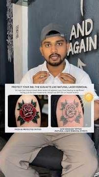 Why does a black tattoo start looking green after a few months?