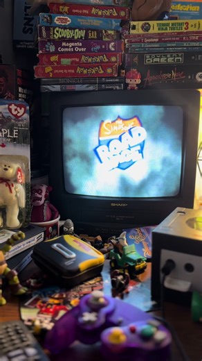 The Simpson Road Rage on the GameCube!📺 What was your favorite GameCube games?! #gamecube #simpsons #nostalgia #crt #retro