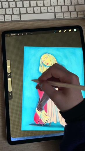 👠 Draw with me | how I digitally illustrate on procreate | drawing process | portrait | painting ✨