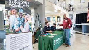 SSCC welcomed veterans and their families to the Martin Campus on Tuesday, January 31, for a college and career workshop. The day included information about ways to apply to SSCC using military and veterans’ benefits, career pathways, and a veterans in industry panel. The event was part of a larger effort by ACCS to engage service members, reservists, retirees, veterans, and their dependents on the local services and programs available to them through the system. Alabama RC&D was on hand to pres