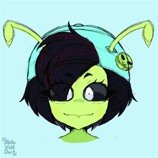 Turnaround Animation of My OC Nyx the Alien