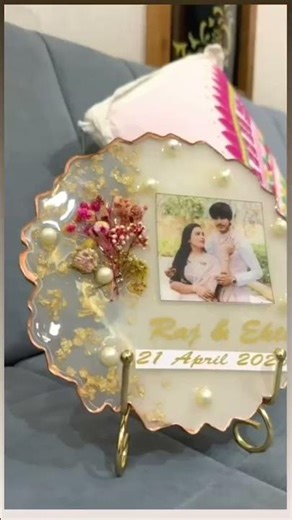 “Beautiful Custom Resin Photo Frame 💖 | Couple Gift Idea | Handmade Resin Art” ☎️8140212812