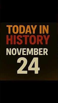 Today in History November 24 #history #historyminute #onthisday #onthisdayinhistory #historyevents