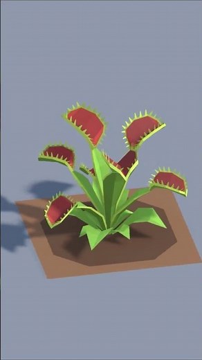 Modeling a Low Poly Alien Plant in Blender | Unity Result #Shorts