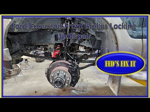 Ford Excursion front brakes and line replacement