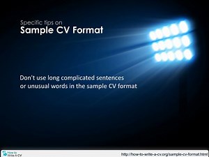 sample cv format