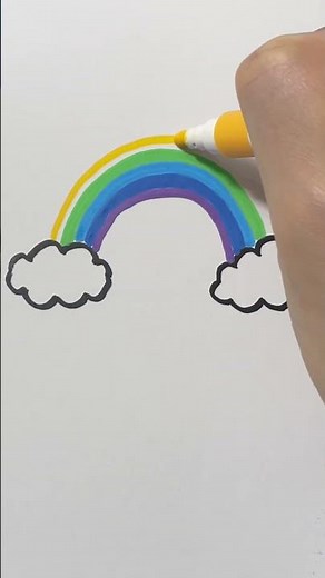 🖌️かわいい虹の描き方 🌈 #drawing #art #虹 #viral