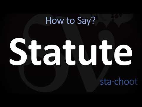 How to Pronounce Statute? (CORRECTLY)