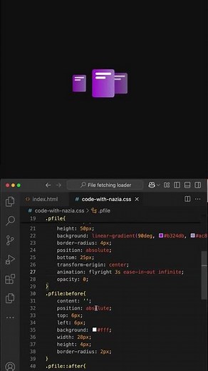 File Fetching Loader Animation Using Pure CSS