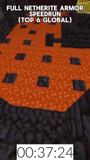 Full Netherite Armor Speedrun (top 6 global) #minecraft #speedrun #music