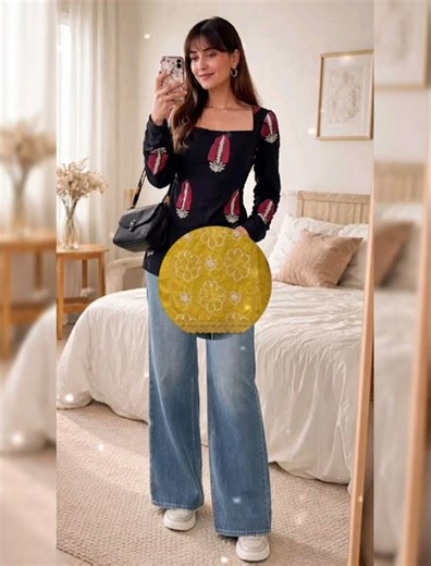 kurta jeans outfit fashion 😍#girlfashionstyle#kurtajeans#trending#, #latestfashion#outfitideas#ysh