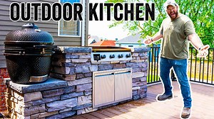 INSANE Outdoor Kitchen Build - Building An EPIC Deck Pt. 5