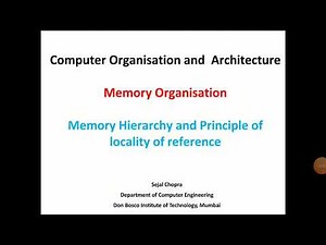 Memory hierarchy and principle of locality of reference by Sejal Chopra