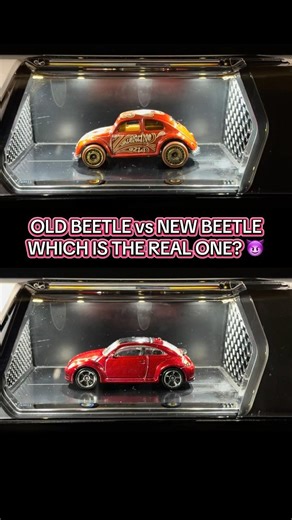 Old VW Beetle vs New Beetle 😈 Real one? Who cuts air cleaner? Vote OLD or NEW #shorts
