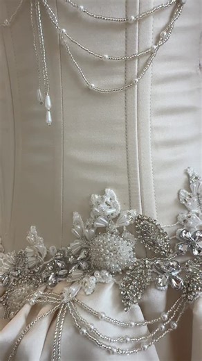 Our modern Bridgerton bride during her fittings #katerinabocci #weddingdress #designer #madeinusa #michiganbride | Katerina Bocci Bridal