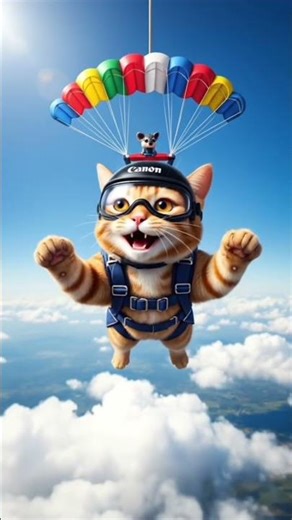 “SkyDiving Cat Lands on a Bed FULL of Money?! 😱💸 (Unbelievable Scenes!)”