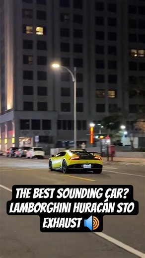 The Best Sounding Car? Lamborghini Huracán STO Exhaust 🔊 #Lamborghini #HuracanSTO #Supercars #city
