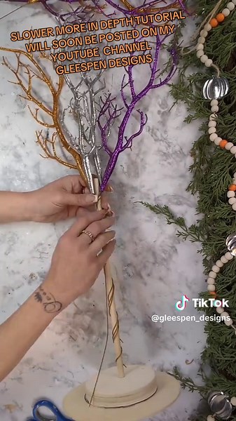 DIY Dollar Tree Light Up Halloween Tree Project