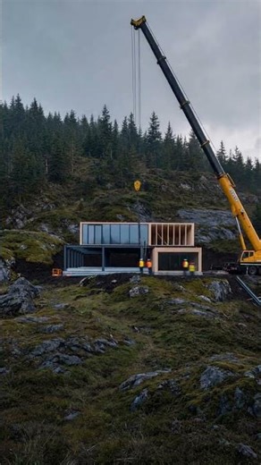 AI Mountain Home Transformation: From Wilderness to Luxury in 15 Seconds
