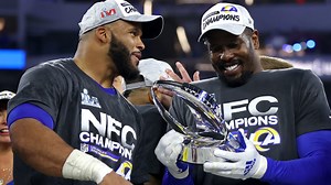 Von Miller, Aaron Donald go WILD in on-field interview after NFC title win over 49ers