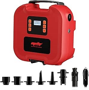 Mellif 20PSI High Pressure Paddle Board Pump Compatible with Milwaukee 18V Battery, Portable Electric SUP Air Pump Quick Inflating & Deflating, Auto-Off, 12V DC Car Connector, for Inflatables,Kayak