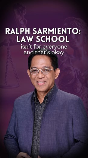 Ralph Sarmiento, University of St. La Salle Vice Chancellor for Administration and former law dean, said not everyone is suited for law school and there is nothing wrong with this. Sarmiento said studying law demands a specific kind of endurance and requires discipline, patience, and resilience more than intelligence. | Abogado PH