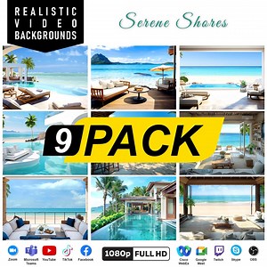 Serene Shores | HD | Video Backgrounds | Video Backdrop | Teams Background | Animated Backgrounds | Zoom Background | Youtube Backgrounds - Etsy