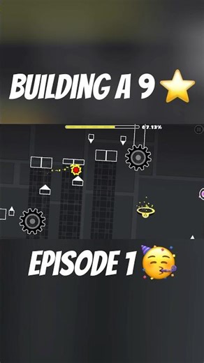 Making a 9 ⭐ in geometry dash #geometrydash #easydemon #9star #gd