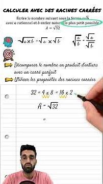 Calculer avec des racines carrées #maths #education #lycéens