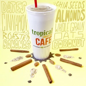 2.3K views · 11 reactions | Everything you want, and nothing you don’t. That’s the Chia Banana Boost Smoothie! Chia seeds ✅ Whole grains ✅ Dates ✅ Roasted bananas ✅ A boosted day ✅ | Tropical Smoothie Cafe North Florida | Facebook