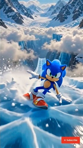 This Frozen Water Slide Shouldn't Exist! 😨❄️ #shorts #sonic #waterslide