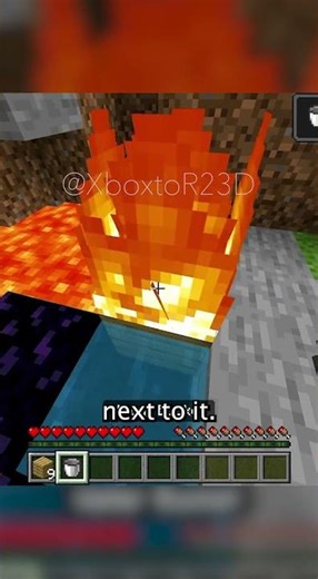 How to create a nether portal with a water bucket and wood.