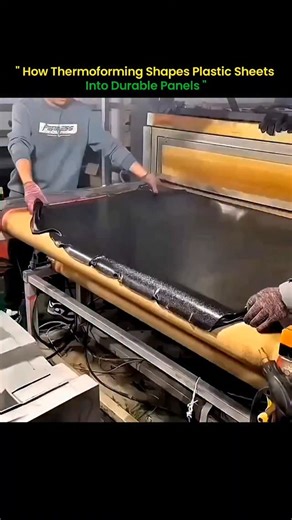 know Universe on Instagram: "The process starts with a flat plastic sheet clamped in place and heated until it softens. Once it reaches the forming temperature, usually between 160 deg *C and 200 deg *C for ABS and polypropylene, the sheet becomes flexible. A mold then pulls the sheet into shape using vacuum or pressure, locking in details and structure. As it cools, the plastic hardens into a strong and durable part. This method is used in automotive panels, storage cases, and industrial housin