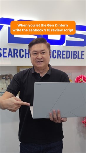 21K views · 119 reactions | Worst decision when we let the Gen Z intern write the ASUS Zenbook S 16 review script ‍蠟 #ASUSAIPC #ASUSAISimplyIntelligent #ASUSAISimplyProductive #asusaisimplypowerful #ASUSAISimplifyYourLife #ASUSMY #ZenbookS16 #UM5606 #16inchLaptop #MicrosoftCopilot #fypシ | ASUS | Facebook