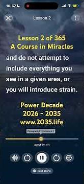 Lesson two of A Course in Miracles for a life of vision. Visit www.2035.life #twisdomology