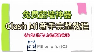 Clash Mi 使用教程！免费翻墙软件，新手也能快速上手，适用苹果端、安卓端以及电脑端。#翻墙 #科学上网 #梯子 #ios #android