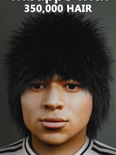 Mbappe Hair Simulation in Blender