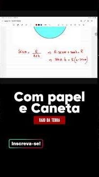 Com Papel e Caneta, Calcule VOCÊ o Raio da Terra. Parte 2. #métodopi #ciencia #matematica