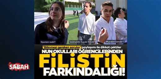 NUN Okulları öğrencilerinden Filistin farkındalığı