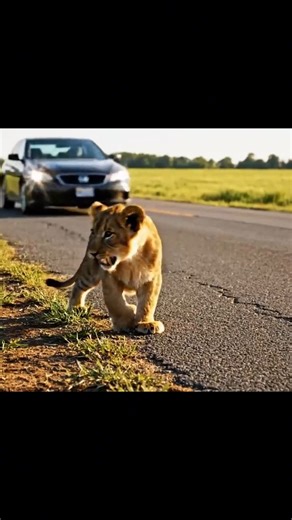 380K views · 3.6K reactions | Lion Cub Stops a Car to Save Its Mother from Deadly Hornet Attack _ Wildlife Rescue | Rainbow after the storm | Facebook