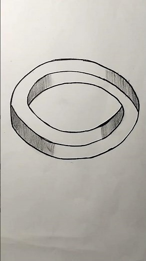 How to Draw a Simple Optical Illusion The Impossible Oval Narrated#short
