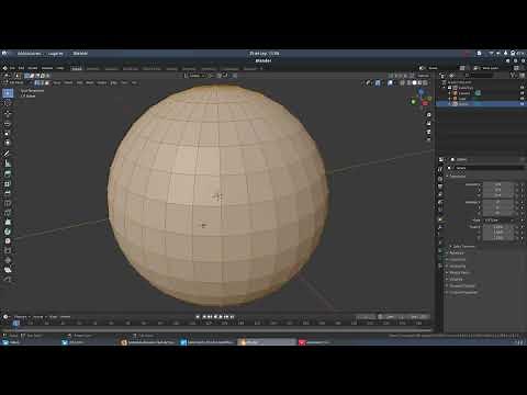 Blender 05 Crear esfera, modificarla, suavizado y renderizado Blender 3D v2.82a