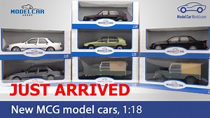 Watch our "Just Arrived" Video of new cars by MCG in Scale 1:18. | Model Car World