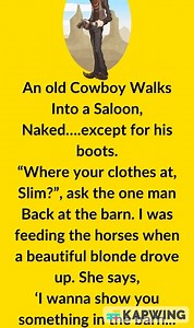 5.2K views | An Old Cowboy Walks Into A Saloon...Brilliant continuation in the first comment  | LOL Stories | Facebook