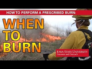 How to Perform a Prescribed Burn: When to Burn