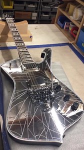  @axe_angel777 Floyd Rose FRX install on the cracked mirror copy...