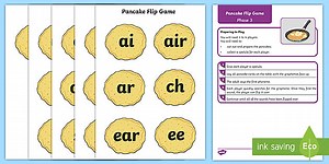 Phase 3 Phonics Pancake Flip Game