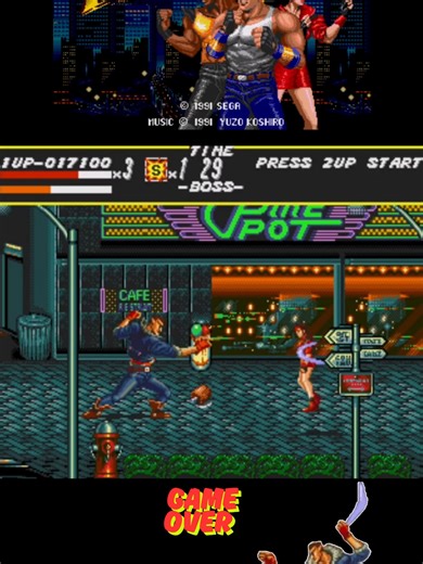 Streets of Rage 1 First Boss Fight - No Damage Challenge!